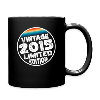 Vintage 2015 Geburtstag Geschenk Kinderparty - Tasse einfarbig - Schwarz - Rechts