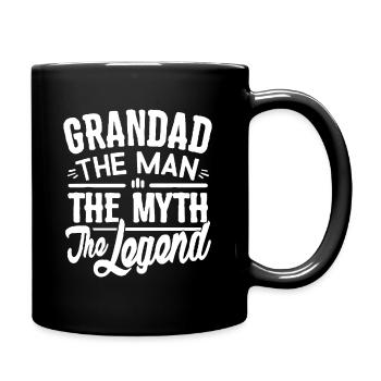 Grandad the Man the Myth the Legend - Full Colour Mug - black - Right