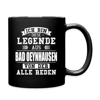 Stadt Bad Oeynhausen Deutschland Legende Spruch - Tasse einfarbig - Schwarz - Rechts