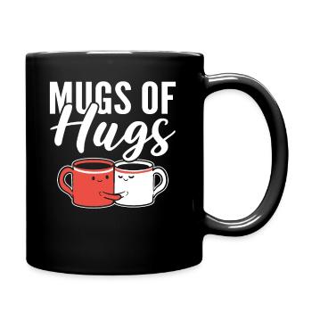 Mugs Of Hugs Kaffeeliebhaber - Tasse einfarbig - Schwarz - Rechts