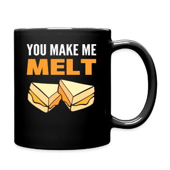 You Make Me Melt Käsemacher - Tasse einfarbig - Schwarz - Rechts