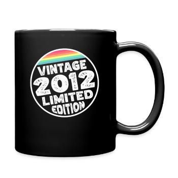 Vintage 2012 Geburtstag Geschenk Kinderparty - Tasse einfarbig - Schwarz - Rechts