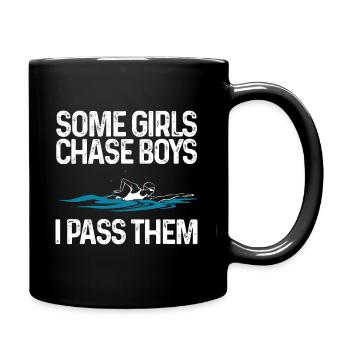 Drôle de cadeau de natation pour les filles femmes de natation - Mug uni - noir - Droite