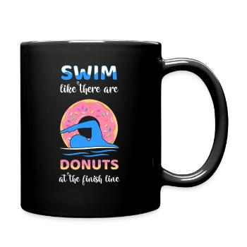 Nagez comme s’il y avait des beignets à la ligne d’arrivée - Mug uni - noir - Droite
