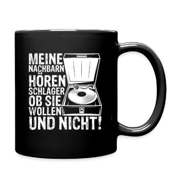 Schlager Schlagermusik Musik Schlagerparty Geschen - Tasse einfarbig - Schwarz - Rechts