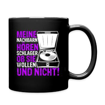 Schlager Schlagermusik Musik Schlagerparty Schlage - Tasse einfarbig - Schwarz - Rechts