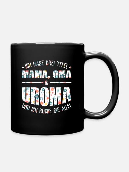 Uroma - Tasse einfarbig - Schwarz