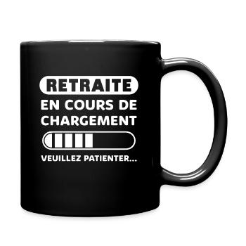 Départ En Retraite Humour Retraite En Cours - Mug uni - noir - Droite