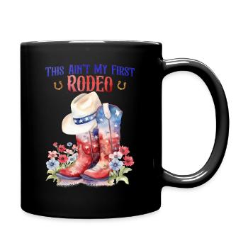 Ce n’est pas mon premier rodéo femmes rodéo cowboy - Mug uni - noir - Droite