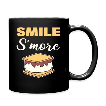 Smile S'more Komiker - Tasse einfarbig - Schwarz - Rechts