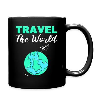 Travel The World Abenteurer - Tasse einfarbig - Schwarz - Rechts