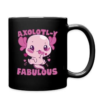 Axolotl Geburtstagsfeier - Tasse einfarbig - Schwarz - Rechts