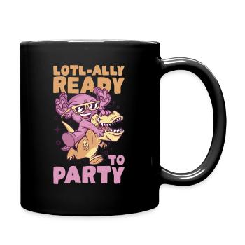 Axolotl Geburtstagsfeier - Tasse einfarbig - Schwarz - Rechts