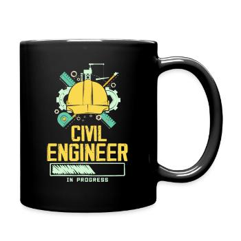 Zukünftige Karriere als Bauingenieur Bauingenieurwesen - Tasse einfarbig - Schwarz - Rechts