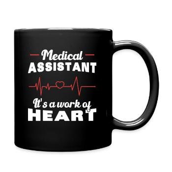 Medical Assistant Heart Medicine Gift - Full Colour Mug - black - Right