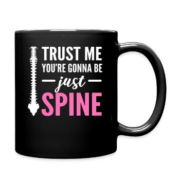 Lustiger Chiropraktiker Physiotherapeut - Tasse einfarbig - Schwarz - Rechts