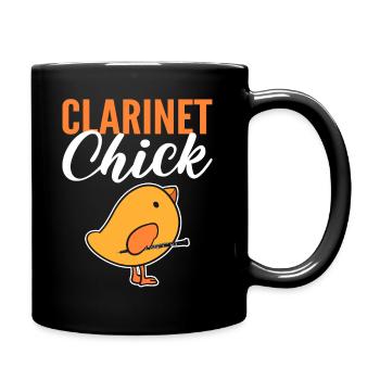 Lustiges Tier mit Klarinette Musiker - Tasse einfarbig - Schwarz - Rechts