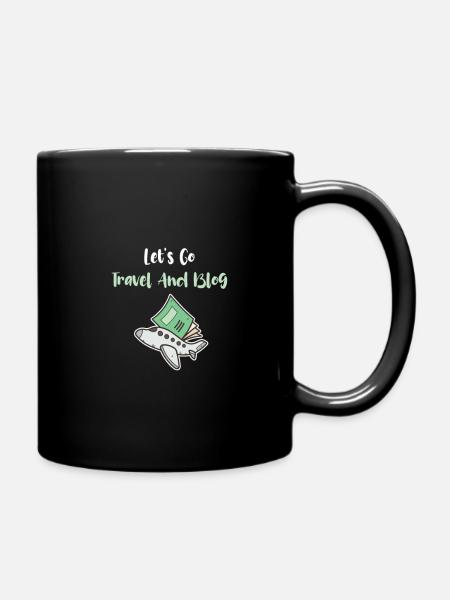 Let's Go Reisen Und Blog-Enthusiasten Abenteuer - Tasse einfarbig - Schwarz