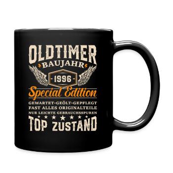 Jubiläumsoldtimer '96 - Tasse einfarbig - Schwarz - Rechts