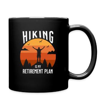 Wandern ist mein Altersvorsorgeplan - Tasse einfarbig - Schwarz - Rechts