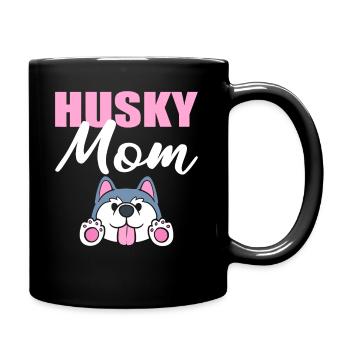 Husky Mom Hundesitter - Tasse einfarbig - Schwarz - Rechts
