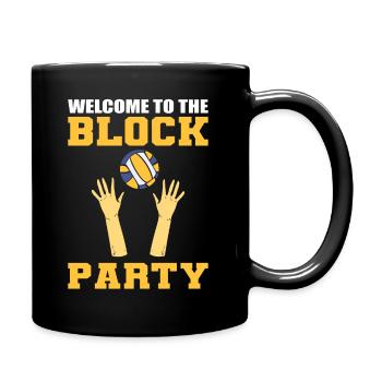 Lustiger Volleyballspieler Volleyball - Tasse einfarbig - Schwarz - Rechts