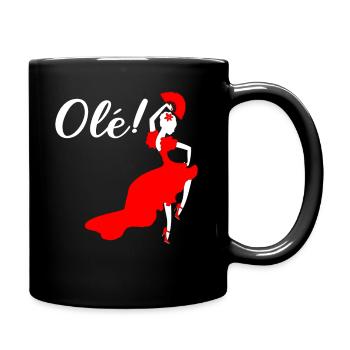 Spanien Flamenco Flamenco -Tänzer - Tasse einfarbig - Schwarz - Rechts