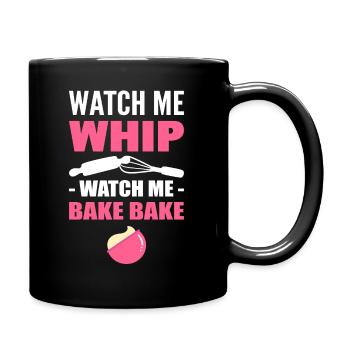 Funny Baking Bäcker - Tasse einfarbig - Schwarz - Rechts