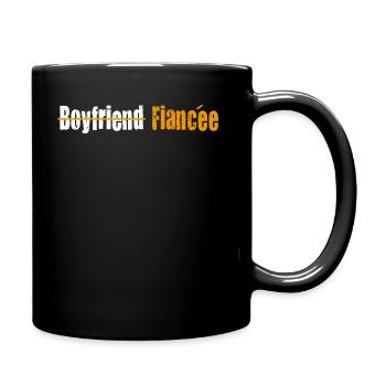 Couple Engagement Engaged Men Funny Fiancee - Full Colour Mug - black - Right