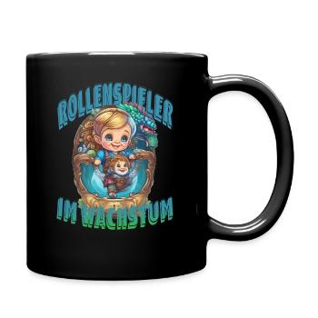 Rollenspieler im Wachstum - Tasse einfarbig - Schwarz - Rechts