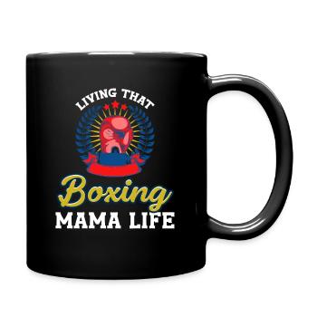 The life of the boxing mom live proud mom - Full Colour Mug - black - Right