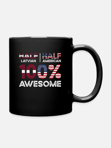 Lettische amerikanische Patriotin USA Gewachsen - Tasse einfarbig - Schwarz