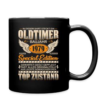 Kultiges Geburtstagsgeschenk '79 - Tasse einfarbig - Schwarz - Rechts