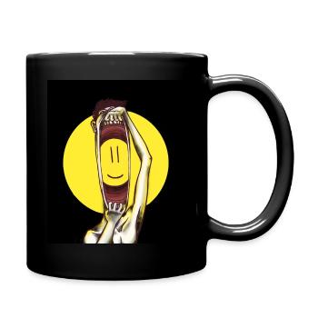 Toujours sourire gentiment - Mug uni - noir - Droite