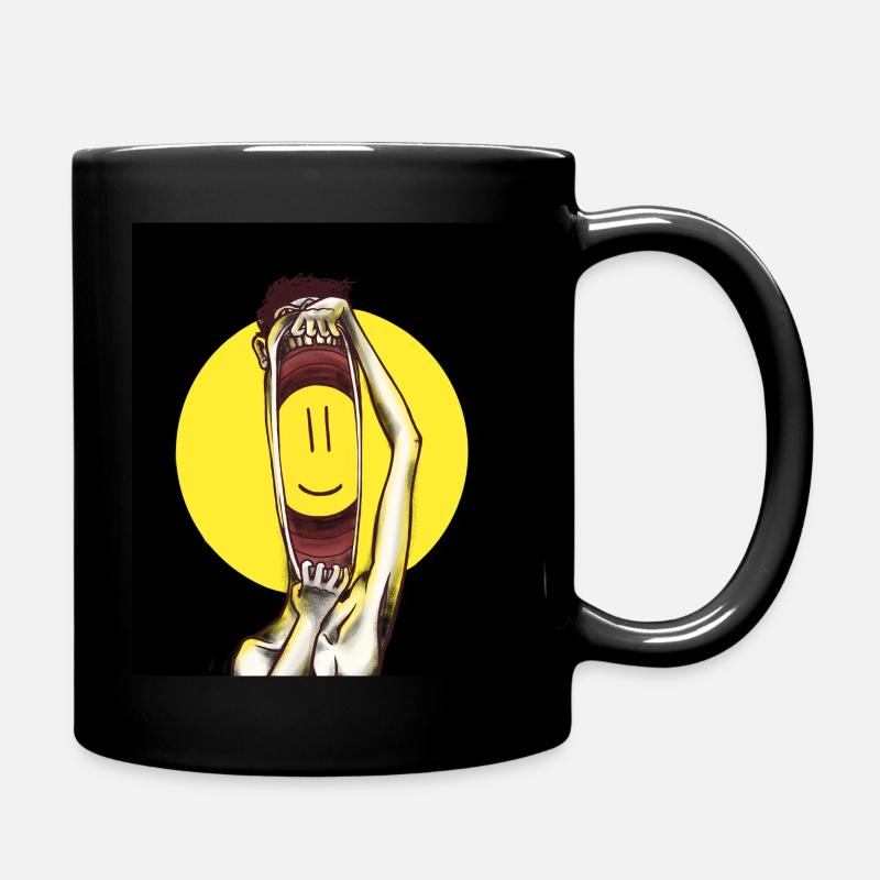 Immer schön lächeln - Tasse einfarbig - Schwarz