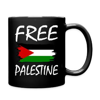Free palestine - Tasse einfarbig - Schwarz - Rechts