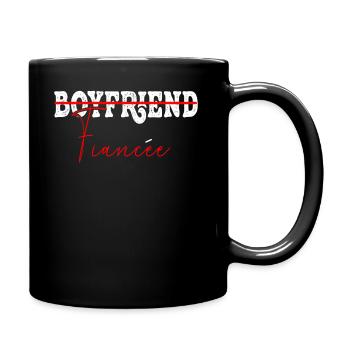 Couple Engagement Engaged Men Funny Fiancee - Full Colour Mug - black - Right