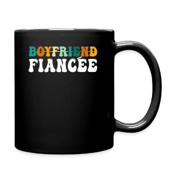 Couple Engagement Engaged Men Funny Fiancee - Full Colour Mug - black - Right