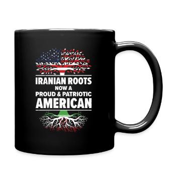 Iranischer amerikanischer Patriot USA Gewachsener - Tasse einfarbig - Schwarz - Rechts