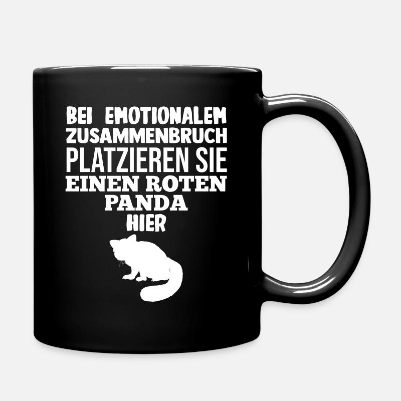 Roter Panda - Tasse einfarbig - Schwarz