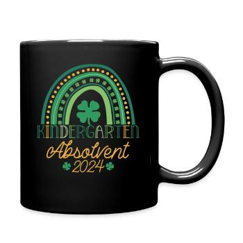 Kindergarten Absolvent 2024 Regenbogen Einschulung - Tasse einfarbig - Schwarz - Rechts