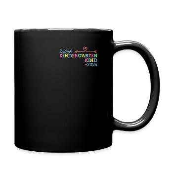 Endlich Kindergarten Kind 2024 Kindergartenkind - Tasse einfarbig - Schwarz - Rechts