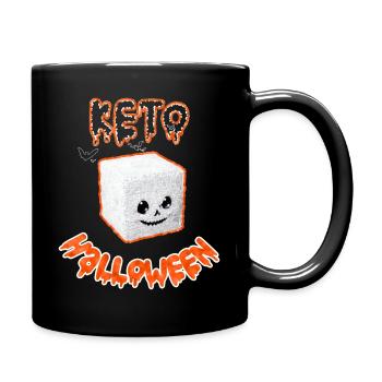 Keto Halloween-Albtraum - Tasse einfarbig - Schwarz - Rechts