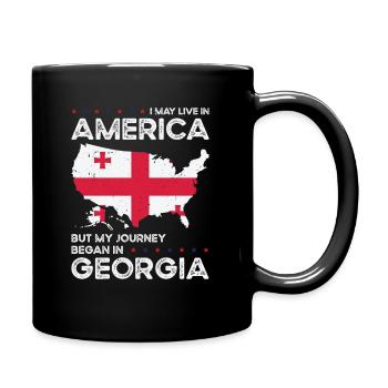 Georgischer amerikanischer Patriot USA Gewachsen - Tasse einfarbig - Schwarz - Rechts