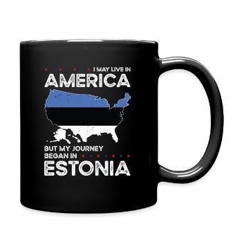 Estonien américain Patriot USA Cultivé - Mug uni - noir - Droite