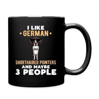 Allemand Chien à poil court Allemand à poil court Allemand - Mug uni - noir - Droite