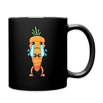 Carotte, Émoticône, Légume, Végétalien, Végétarien - Mug uni - noir - Droite