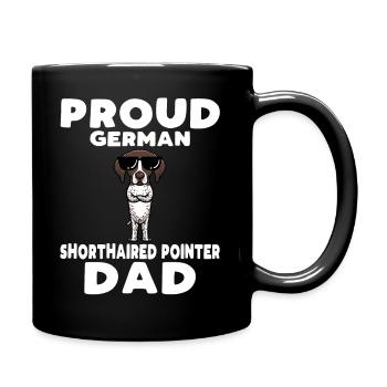 Deutsch Kurzhaar Hund Deutscher Kurzhaariger - Tasse einfarbig - Schwarz - Rechts