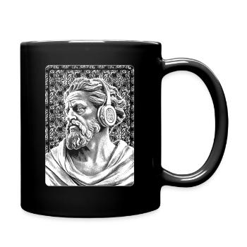 Rock the Night: Zeus T-shirt for rock music fans. - Full Colour Mug - black - Right