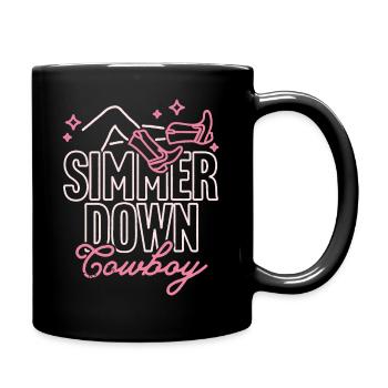 Laisser mijoter vers le bas Cowboy - Mug uni - noir - Droite